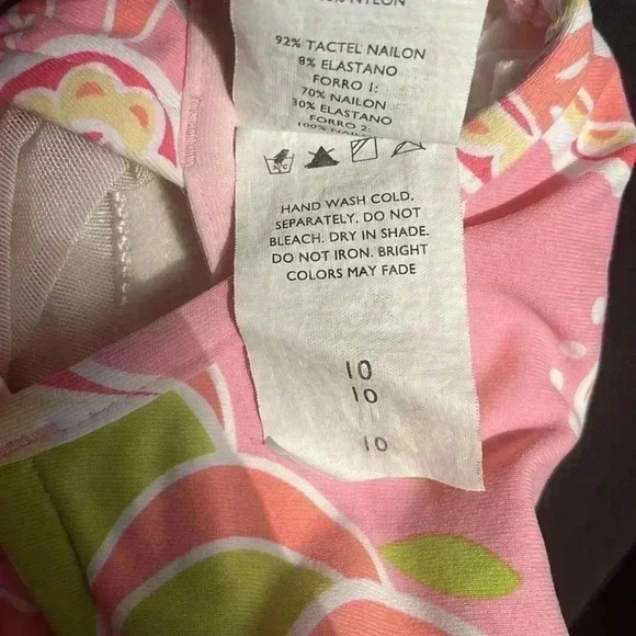 Adorable JANTZEN one piece swimsuit pastel tropical paisley print Pulitzer alike - Picture 6 of 6